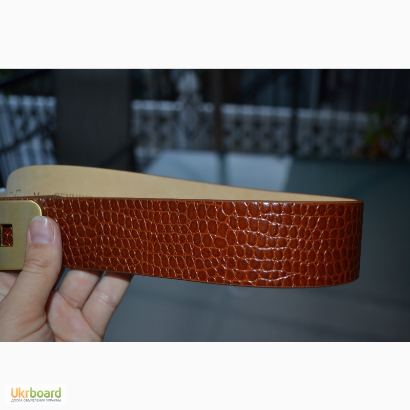 Фото 2. Пояс diane von furstenberg croc leather belt, оригинал