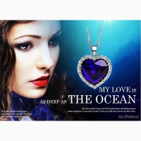 Сердце океана Титаник Swarovski Ожерелье серьги