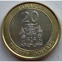 Ямайка 20 долларов 2015 год UNC ОТЛИЧНАЯ