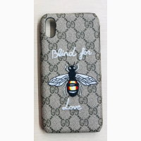 Чехол брендовый iPhone XS X 7/8+ 7/8 Gucci Logo Sylye Leather Blind for Love Gucci