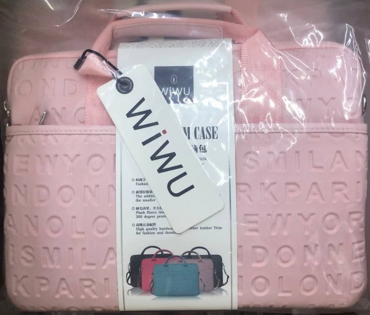 Фото 4. Сумка для ноутбука Wiwu Cosmo Vogue Slim case 13”- 14” плечевой ремень Pink Slim case