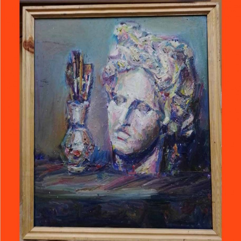 Фото 2. Продам картину Натюрморт з пензлями, полотно олія