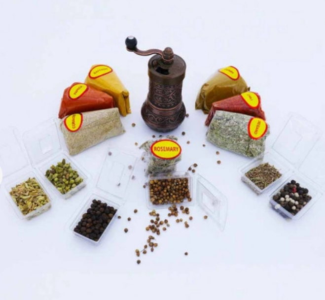 Фото 9. Турецкий Подарочный набор специй Furkanzade 6+6 Baharat Spice Set Большая деревянная