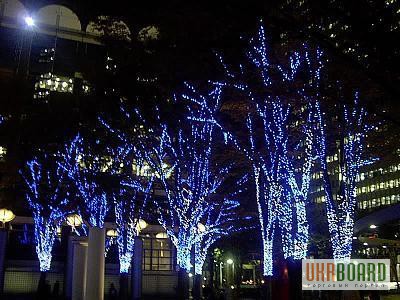 Фото 8. Оформление украшение зданий к Новому году, новогоднее световое оформление фасадов