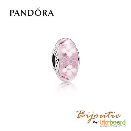 PANDORA Шарм розовое цветение 791665 оригинал Пандора