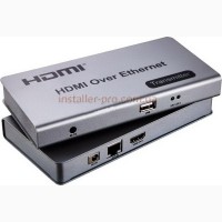 Удлинитель HDMI на 120м поддержка KVM Ethernet ИК