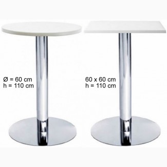 Стол барный стол Кипр Алор экологический чистый пластик HPL Ø=60см h=110 см