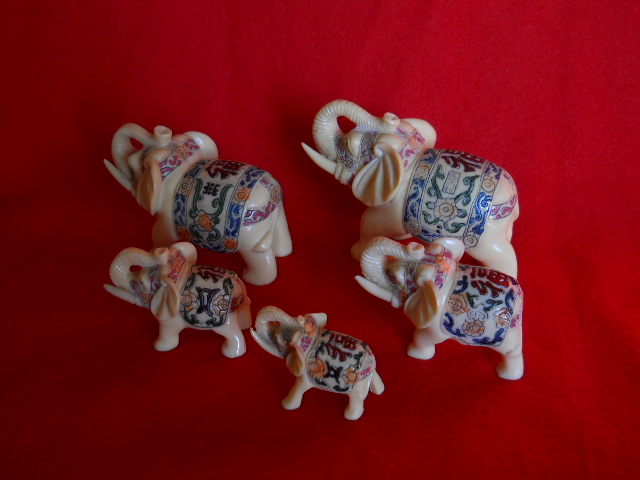 Фото 6. Пять Индийских слонов с ручной росписью