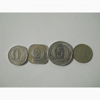 Монеты Восточно-Карибских штатов (4 штуки)