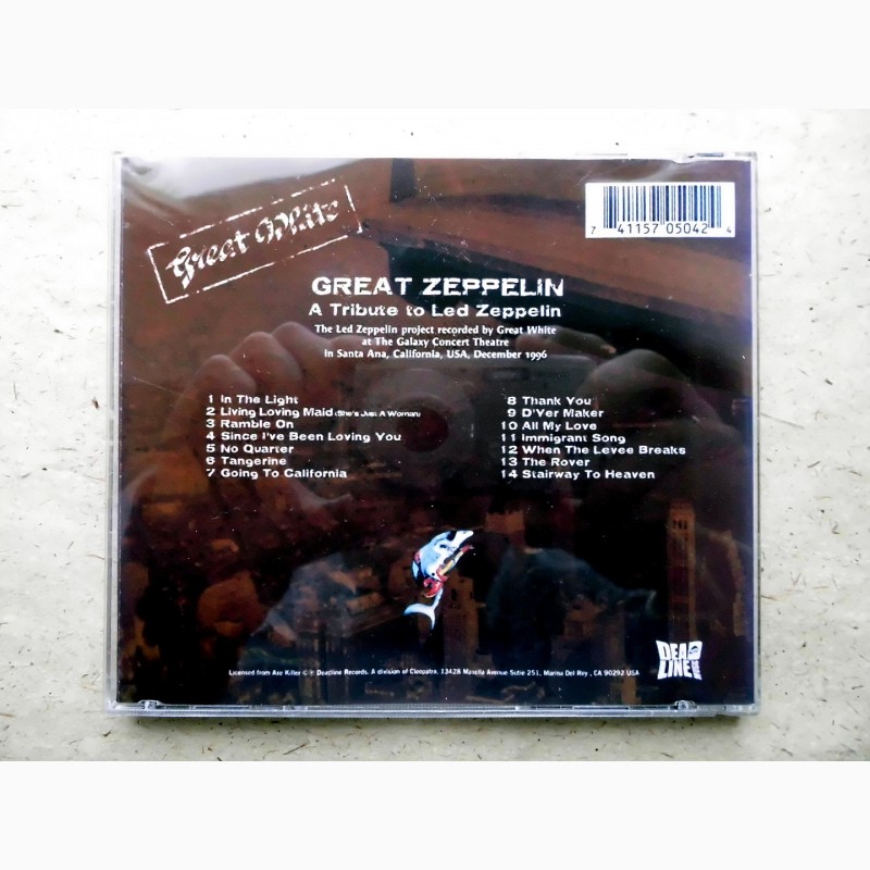 Фото 4. CD диск Great White - Great Zeppelin: A Tribute to Led Zeppelin