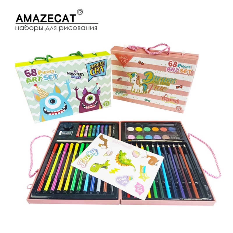 Детский набор для рисования и творчества AmazeCat с наклейками
