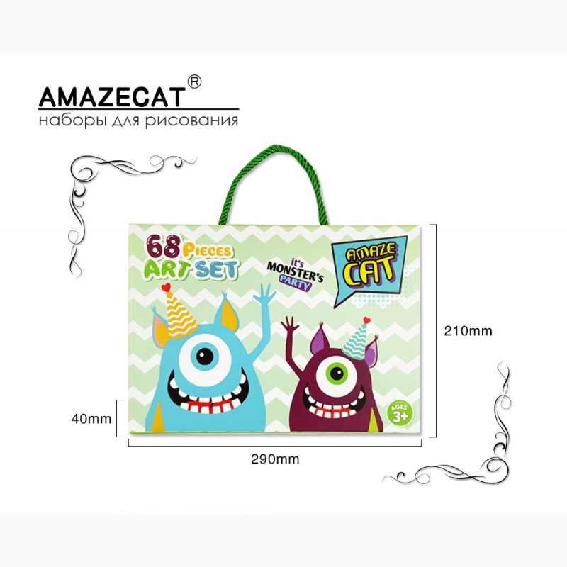 Фото 3. Детский набор для рисования и творчества AmazeCat с наклейками