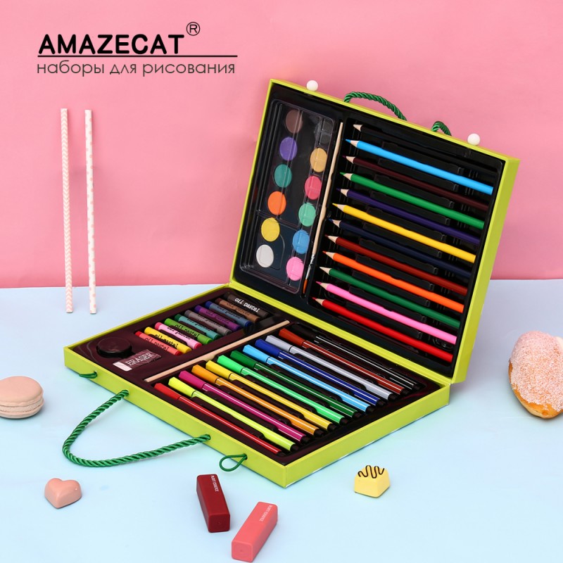 Фото 4. Детский набор для рисования и творчества AmazeCat с наклейками