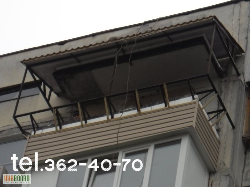 Фото 12. Козырек на балконе. Монтаж, демонтаж, ремонт балконного козырька (крыши). Киев