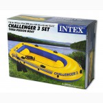 Клевая резиновая надувная лодка Intex CHALLENGER 3 на три места