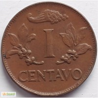 Колумбия 1 сентаво 1968 год
