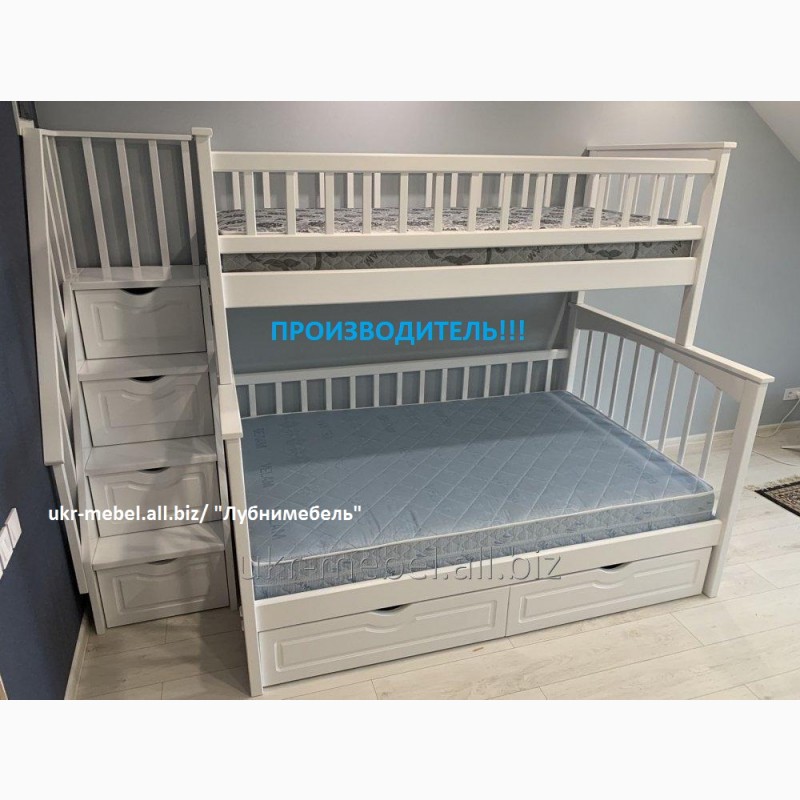Фото 2. Двухъярусная деревянная кровать Щит Плюс, двоярусне ліжко