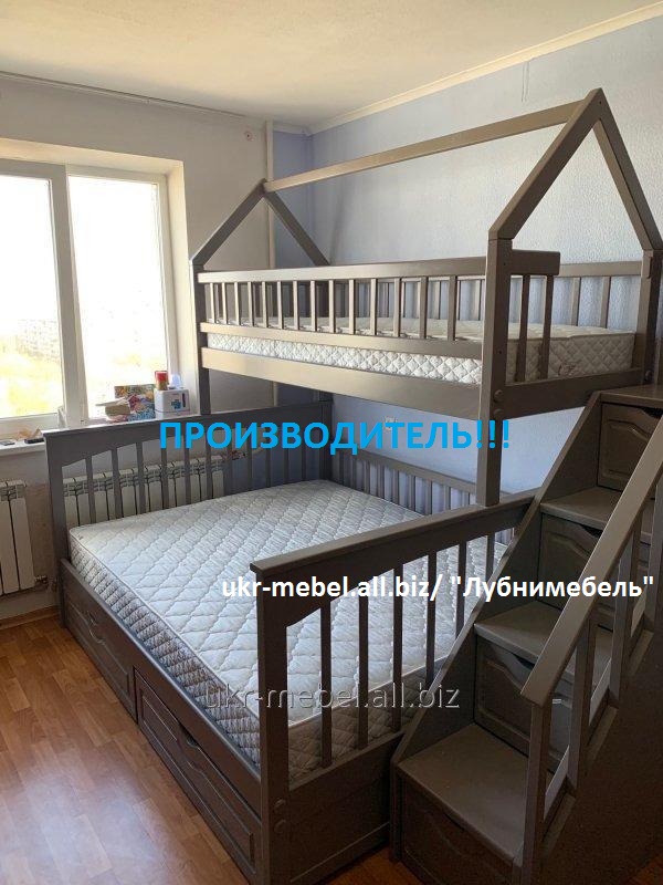 Фото 8. Двухъярусная деревянная кровать Щит Плюс, двоярусне ліжко