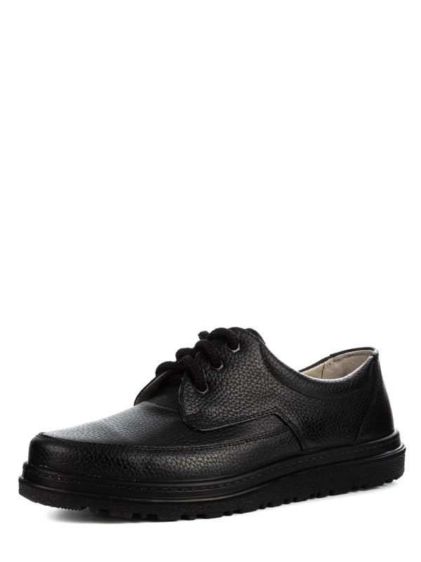 05-10 Туфли мужские на шнурках, черные. Туфли для медицинских работников, пищевой