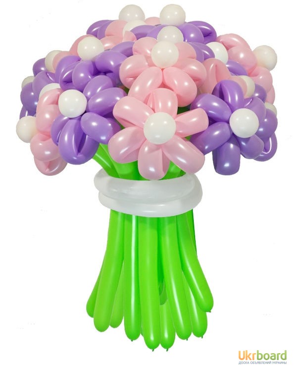 Фото 3. Букет цветов из воздушных шаров