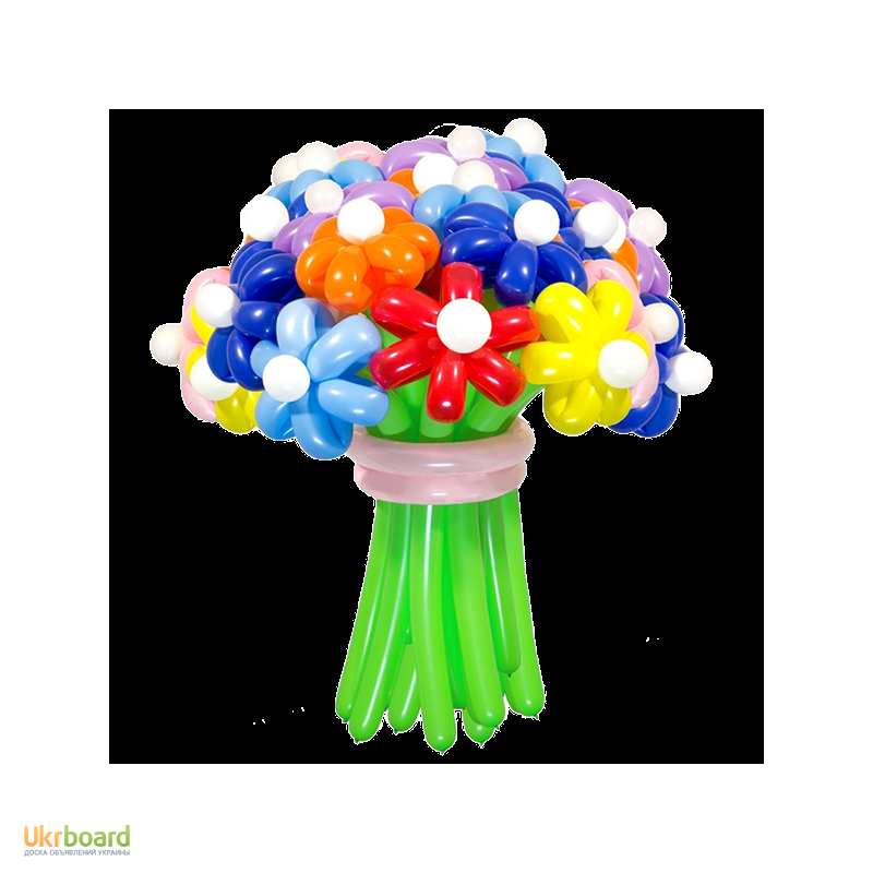 Фото 6. Букет цветов из воздушных шаров
