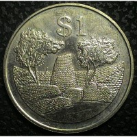 Зимбабве 1 доллар 1980 год ОТЛИЧНЫЙ СОХРАН