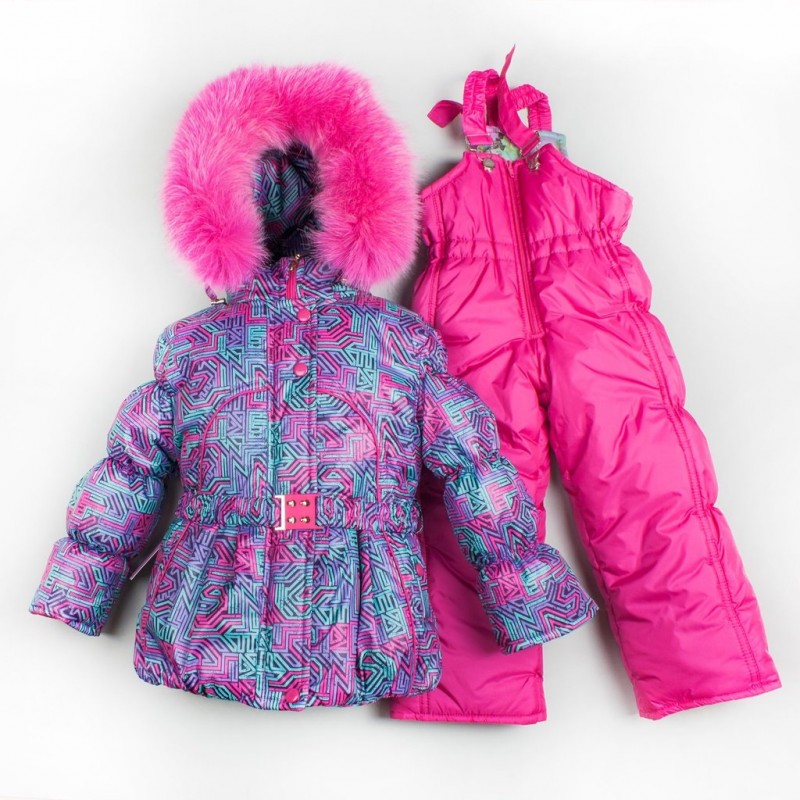 Фото 9. Зимний теплый комбинезон для девочки Розовая снежинка разные цвета