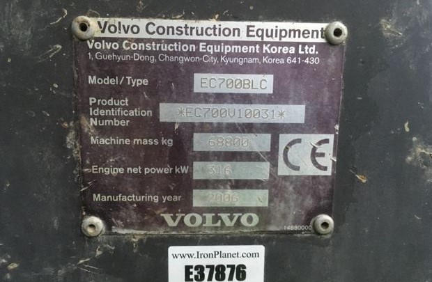Фото 4. Гусеничный экскаватор VOLVO Volvo EC700BLC