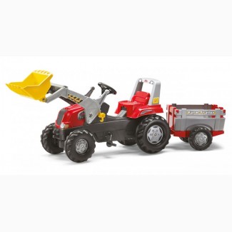 Трактор педальный с прицепом и ковшом Junior Rolly Toys 811397