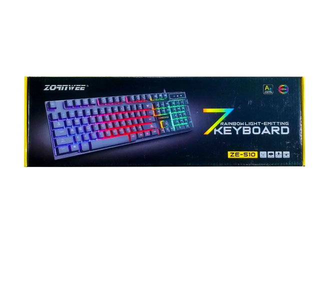 Фото 6. Клавіатура провідна ZE-510 RGB мультимедійна Геймерский дизайн Проводная игровая USB