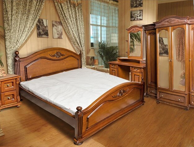 Фото 3. Двоспальне ліжко Елізабет із масиву дерева вільха