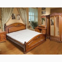 Двоспальне ліжко Елізабет із масиву дерева вільха