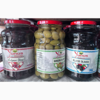 Маслини YUNUS Kalamon Olives Каламата з кісточкою, 2.6 кг 2600g Зелені оливки з кісточкою