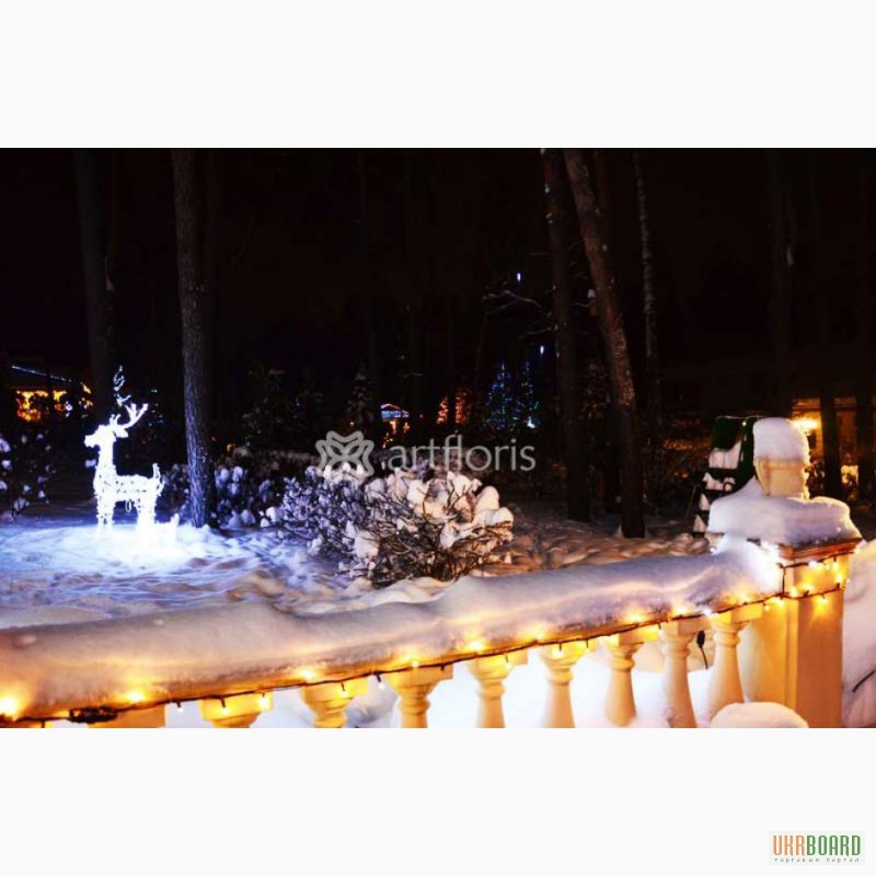 Фото 2. Праздничная иллюминация, световое оформление домов, елки, деревьев от ТМ Артфлорис