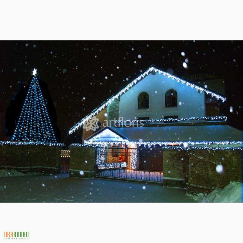 Фото 5. Праздничная иллюминация, световое оформление домов, елки, деревьев от ТМ Артфлорис