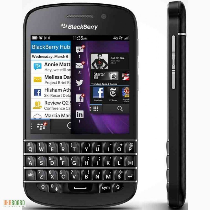 Фото 2. BlackBerry Q10 - сенсорный телефон с физической клавиатурой