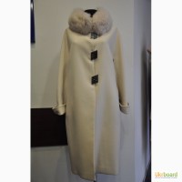 Нове осінньо-зимове кашемірове пальто з велюром