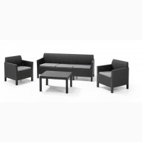 Голландська мебель Orlando Set With 3 Seat Sofa из искусственного ротанга