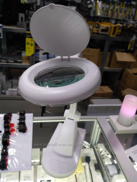 Фото 16. Настольная лампа Лупа с LED-подсветкой на гибкой ножке 2x 90 мм Лупа с LED-подсветкой
