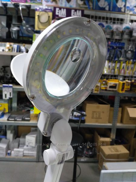 Фото 17. Настольная лампа Лупа с LED-подсветкой на гибкой ножке 2x 90 мм Лупа с LED-подсветкой