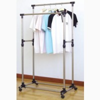 Вешалка стойка для одежды напольная двойная Double Pole Clother Horse