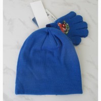 Комплект набор шапка и перчатки, 4-6л, три цвета - НОВЫЕ