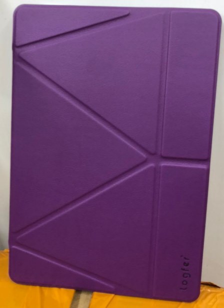 Фото 8. Треугольный Фиолетовый Чехол Logfer Smart Origami Leather Embossing для IPad