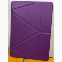 Треугольный Фиолетовый Чехол Logfer Smart Origami Leather Embossing для IPad
