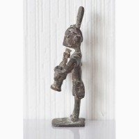 Африканская статуэтка бронзовая фигурка музыканта народность акан (ашанти)