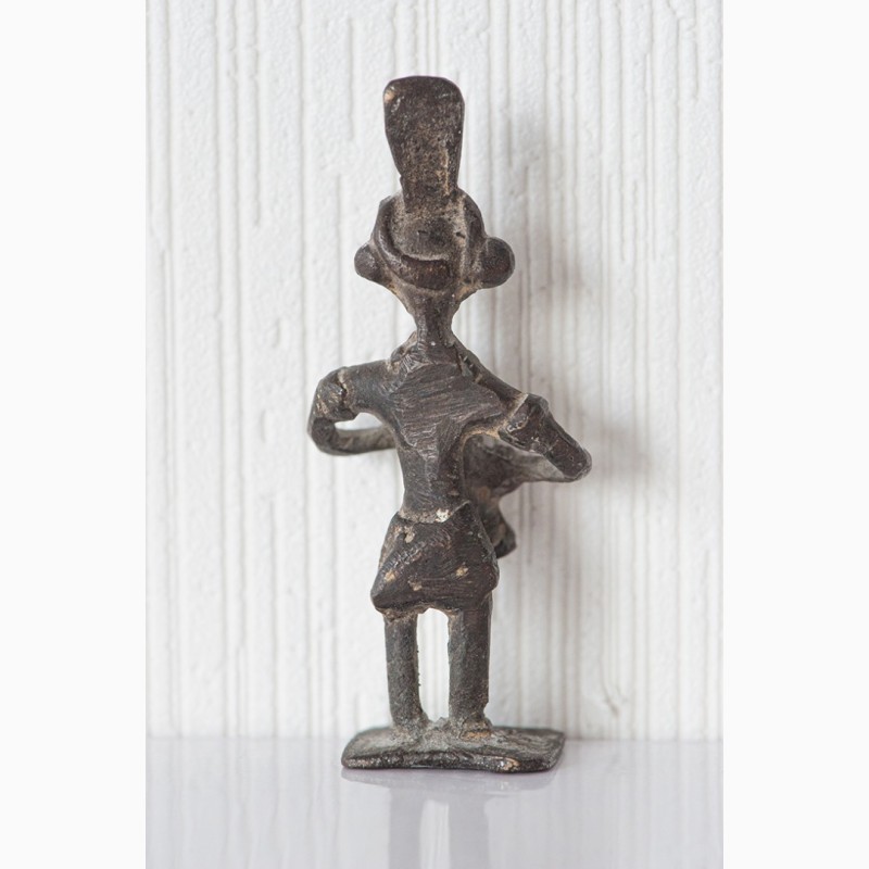 Фото 3. Африканская статуэтка бронзовая фигурка музыканта народность акан (ашанти)