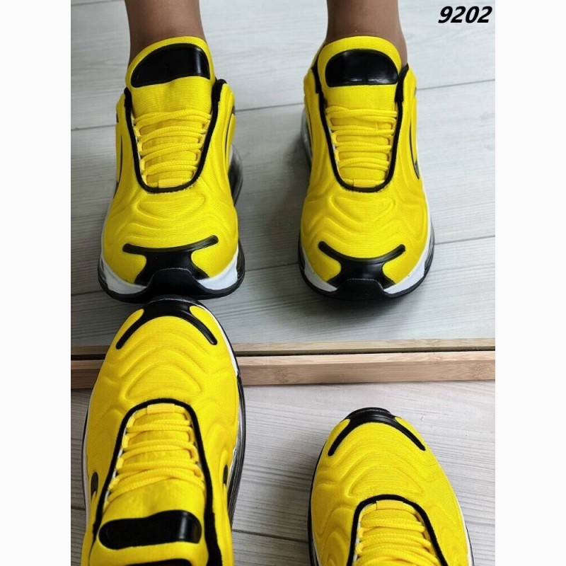Фото 7. Кросівки Матеріал взуттєвий текстиль Колір жовтий чорний На шнурівці