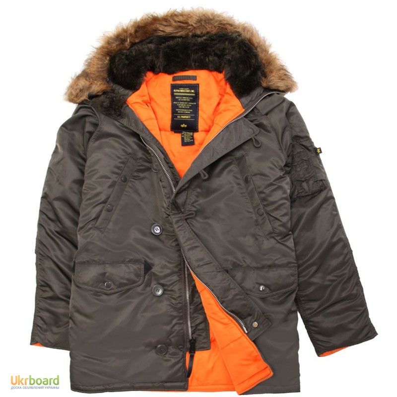Фото 13. Мужская зимняя куртка Аляска Slim fit N-3B Alpha industries USA