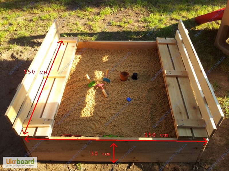 Фото 4. Садовая загородная деревянная песочница, дачная песочница, деревянная песочница детская