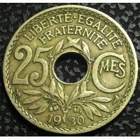 Франция 25 сантим 1930 г